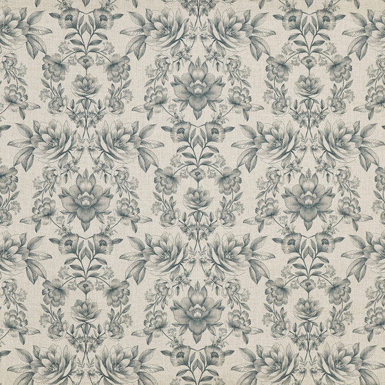 Photo of the fabric Makassar 8828 906 swatch by Prestigious. Use for Curtains, Upholstery, Accessory. Style of Floral And Botannical, Print