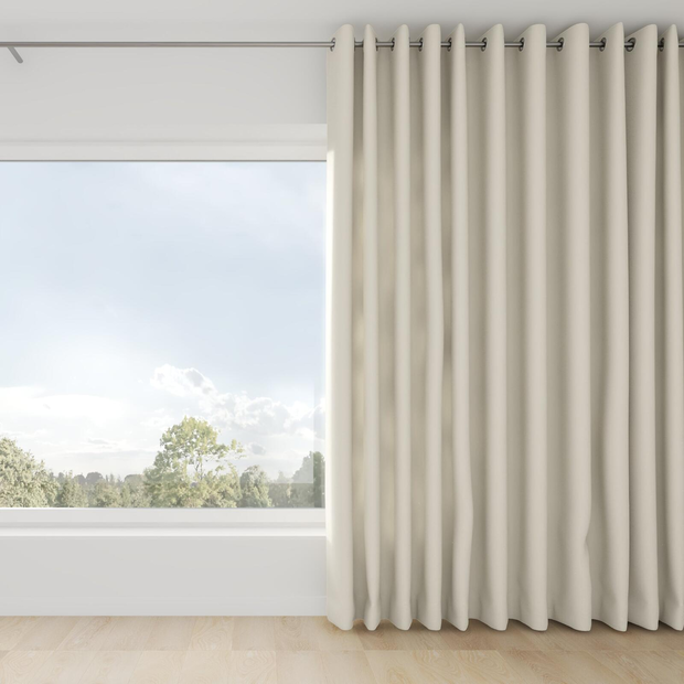 Photo of the fabric Satori Stonewash Chalk swatch by Mokum. Use for Curtains, Upholstery Light Duty, Accessory, Top of Bed. Style of Plain, Texture
