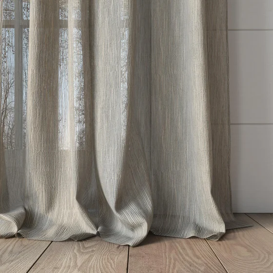 Photo of the fabric Turbulent Haze swatch by James Dunlop. Use for Sheer Curtains. Style of Plain, Sheer