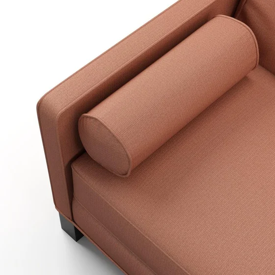 Photo of the fabric Exceed Sienna swatch by James Dunlop FibreGuard. Use for Upholstery, Accessory. Style of Plain, Texture