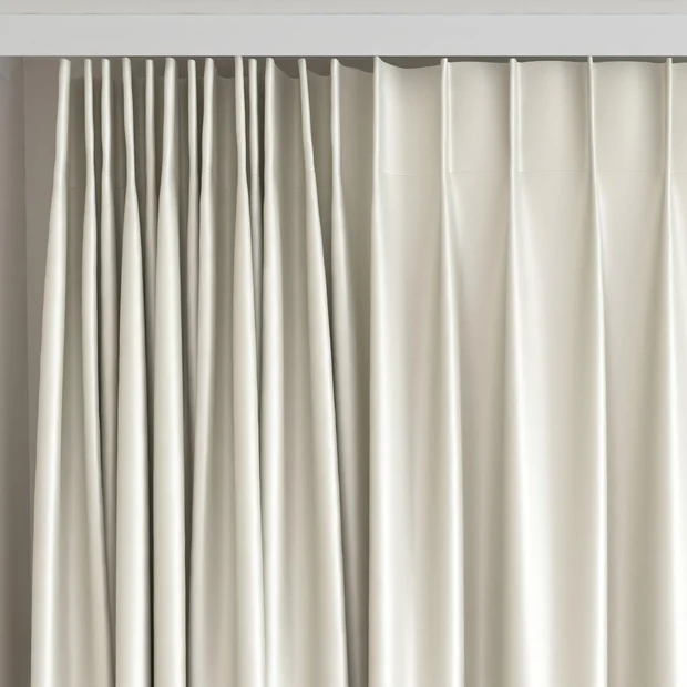 Photo of the fabric Sleek Papyrus swatch by James Dunlop. Use for Curtains, Accessory, Top of Bed. Style of Plain, Taffeta