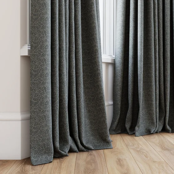 Photo of the fabric Laurel FR Blackout Smoke swatch by James Dunlop Essentials. Use for Curtains. Style of Abstract
