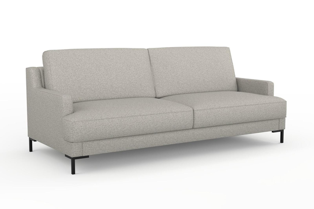 Photo of the fabric Grain Silver swatch by Mokum. Use for Upholstery, Accessory, Top of Bed. Style of Plain, Texture