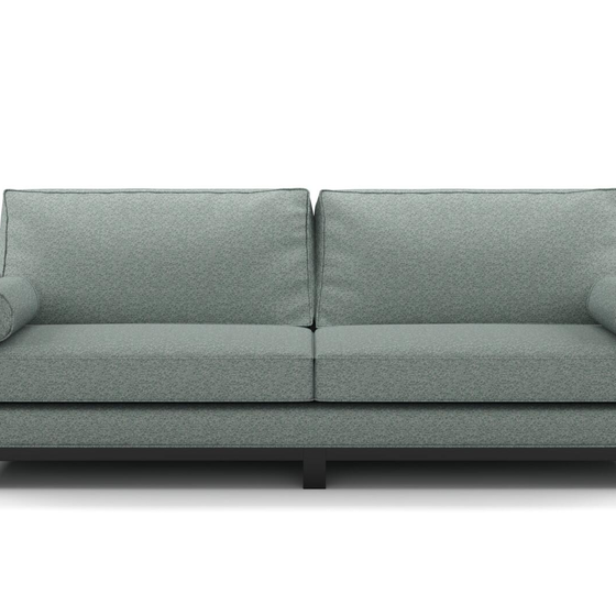 Photo of the fabric Omni Emerald swatch by James Dunlop FibreGuard. Use for Upholstery, Accessory, Top of Bed. Style of Plain, Texture