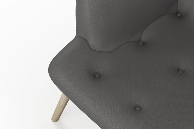 Photo of the fabric Noosa Charcoal swatch by James Dunlop. Use for Upholstery, Accessory. Style of Plain, Texture