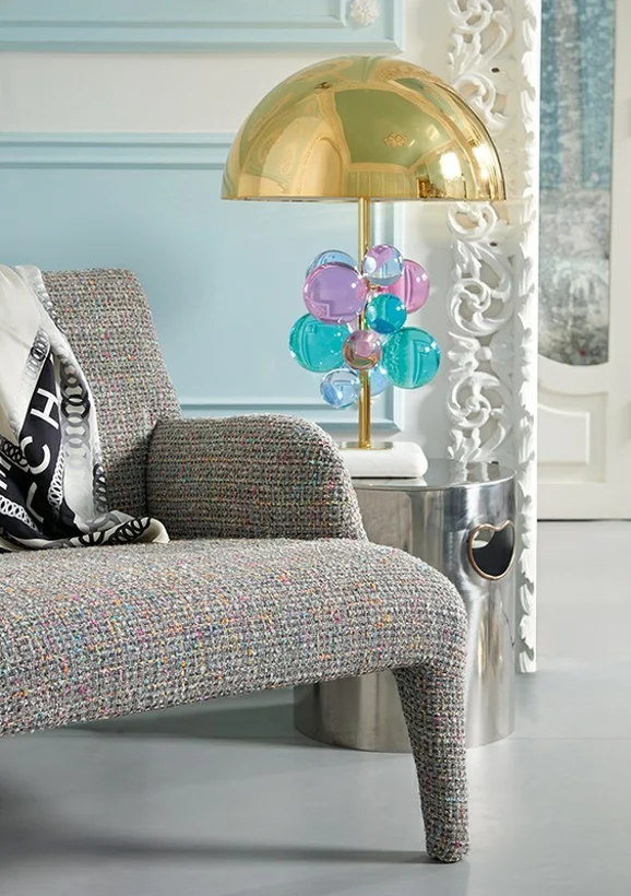Photo of the fabric Beaux Z474 01 in situ by Zinc. Use for Upholstery, Accessory. Style of Plain, Texture