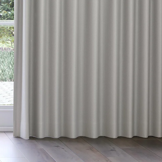 Photo of the fabric Trailblazer Cloud swatch by James Dunlop FibreGuard. Use for Curtains, Upholstery, Accessory, Top of Bed. Style of Texture, Traditional