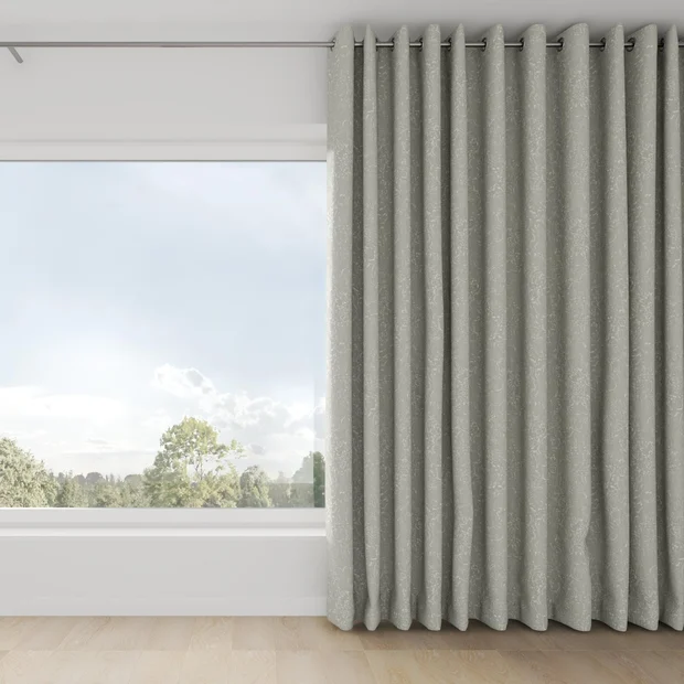 Photo of the fabric Azulejo Mineral swatch by Mokum. Use for Curtains, Accessory. Style of Traditional