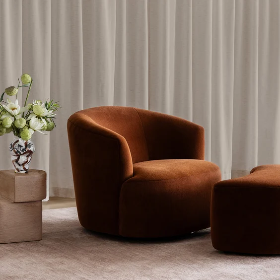 Alpaca Velvet colour Burnt Orange by Mokum