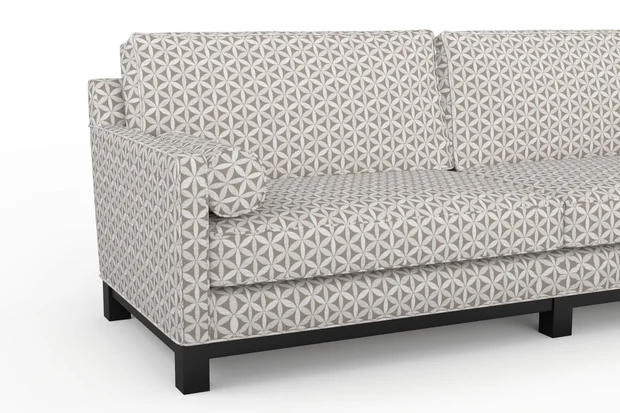 Photo of the fabric Tapa Pumice swatch by James Dunlop. Use for Upholstery, Accessory. Style of Geometric