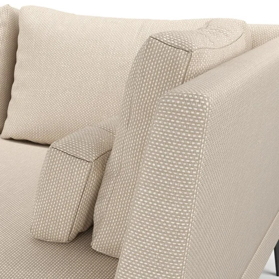 Photo of the fabric Souk Nougat swatch by Mokum. Use for Upholstery, Accessory. Style of Plain, Texture