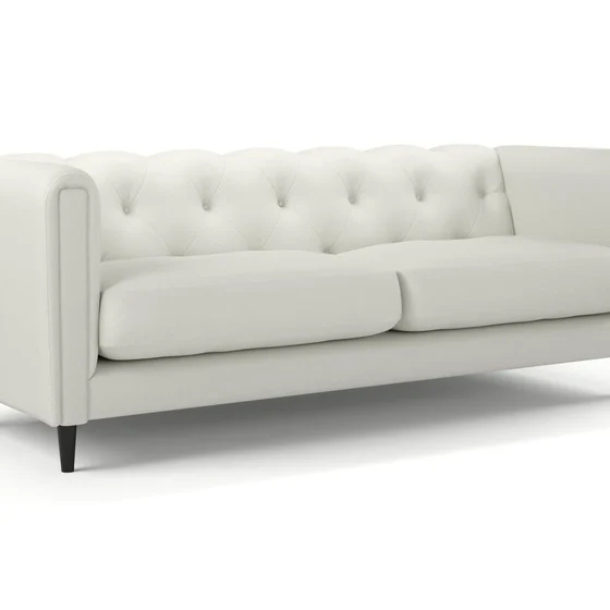 Photo of the fabric Sit Out Greige swatch by James Dunlop FibreGuard. Use for Upholstery, Accessory. Style of Plain, Taffeta