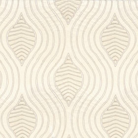 Photo of the fabric Volute 1034 0125 swatch by Casamance. Use for Curtains. Style of Embroidery, Floral And Botannical