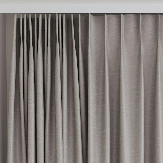 Photo of the fabric Silk Road Aloy swatch by James Dunlop Essentials. Use for Curtains, Accessory. Style of Plain, Texture