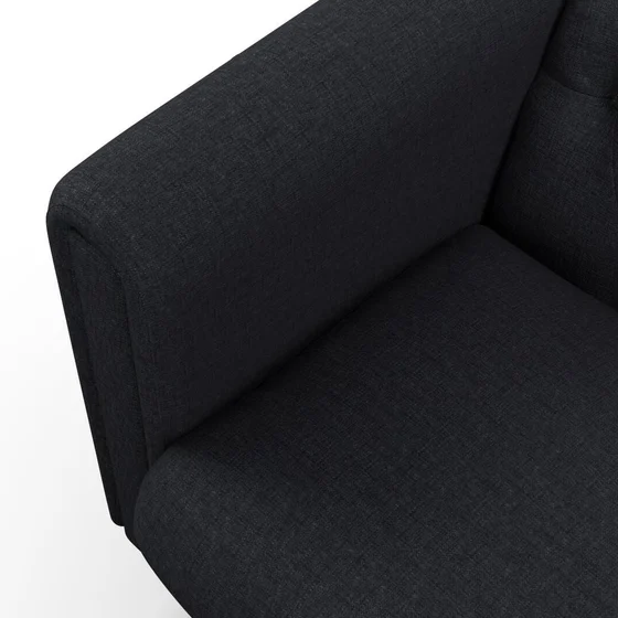 Photo of the fabric Newport Carbon swatch by James Dunlop. Use for Upholstery, Accessory. Style of Plain