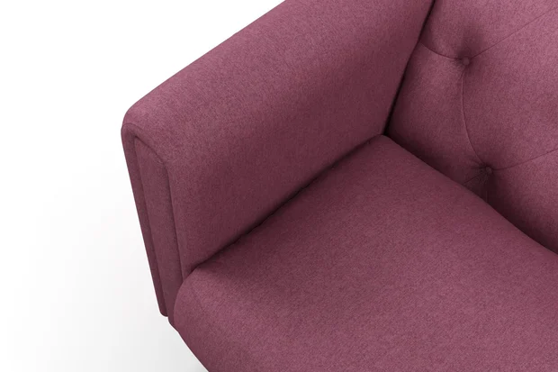 Photo of the fabric Braveheart Damson swatch by James Dunlop FibreGuard. Use for Upholstery, Accessory, Top of Bed. Style of Plain, Taffeta