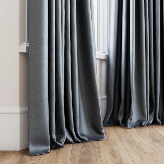 Photo of the fabric Stallion 2 UC Storm swatch by James Dunlop Essentials. Use for Curtains, Accessory. Style of Plain, Texture
