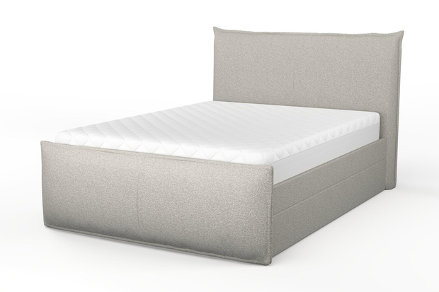 Photo of the fabric Grain Silver swatch by Mokum. Use for Upholstery, Accessory, Top of Bed. Style of Plain, Texture