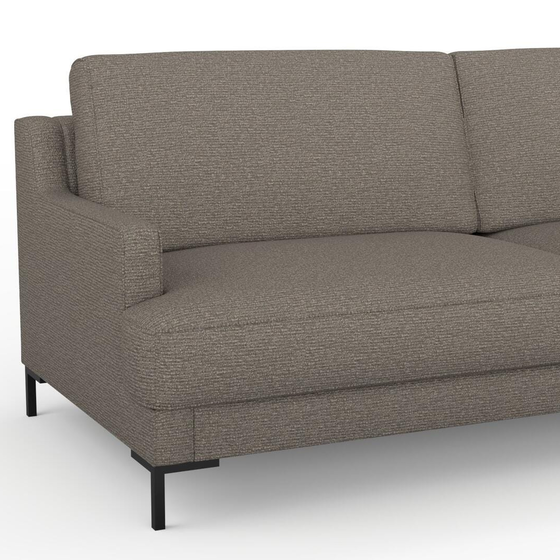 Photo of the fabric Grain Coffee swatch by Mokum. Use for Upholstery, Accessory, Top of Bed. Style of Plain, Texture