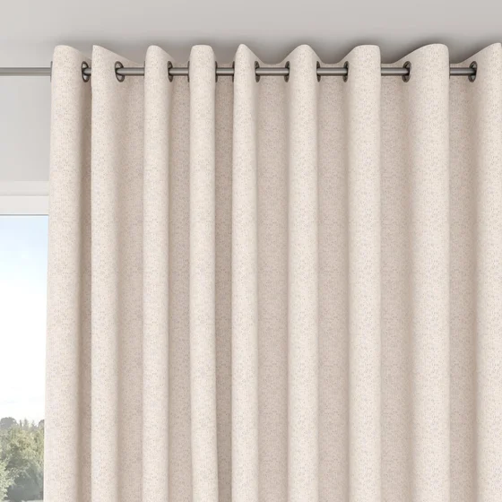 Photo of the fabric Cestino Ecru swatch by Mokum. Use for Curtains. Style of Plain, Texture