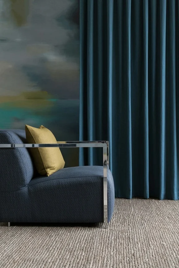 Photo of the fabric Lunos Boulder in situ by James Dunlop. Use for Curtains, Upholstery Light Duty, Accessory. Style of Plain