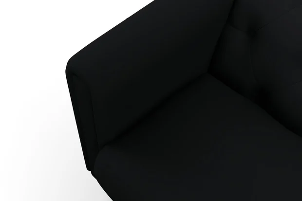 Photo of the fabric Supervio Onyx swatch by James Dunlop FibreGuard. Use for Upholstery, Accessory, Top of Bed. Style of Plain, Velvet