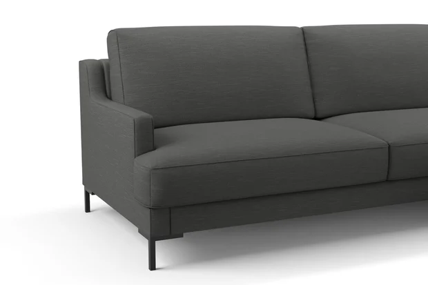 Photo of the fabric Sahel Soot swatch by Mokum. Use for Upholstery, Accessory. Style of Plain, Texture