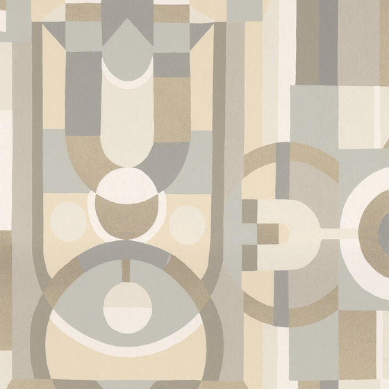 Photo of the fabric Vitrail Wp 7625 7625 0100 swatch by Casamance. Use for Wall Covering. Style of Geometric, Print