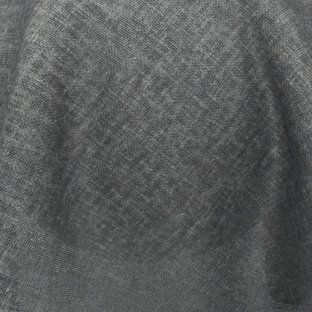 Photo of the fabric Draper Charcoal swatch by Zepel. Use for Sheer Curtains. Style of Plain, Sheer