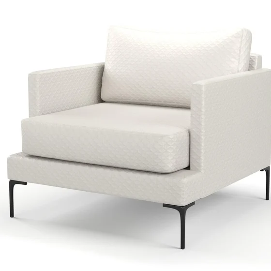 Photo of the fabric Topiary Oyster swatch by Mokum. Use for Upholstery, Accessory. Style of Geometric