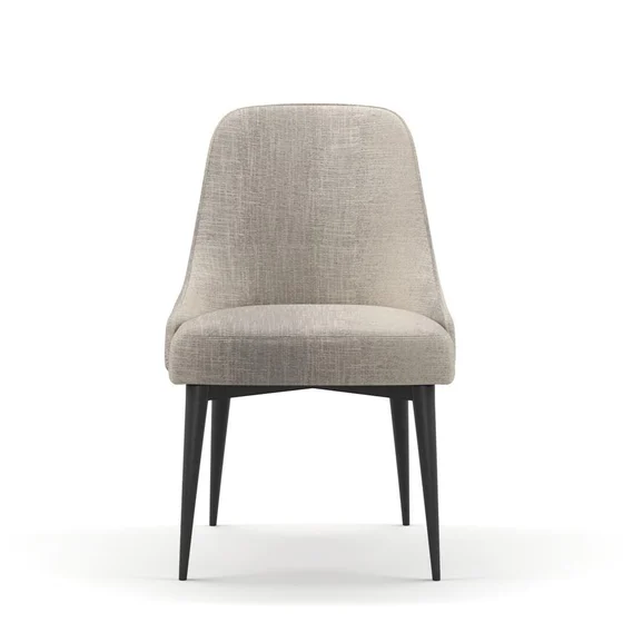 Photo of the fabric Maxime Zinc swatch by James Dunlop. Use for Upholstery, Accessory. Style of Stripe, Texture