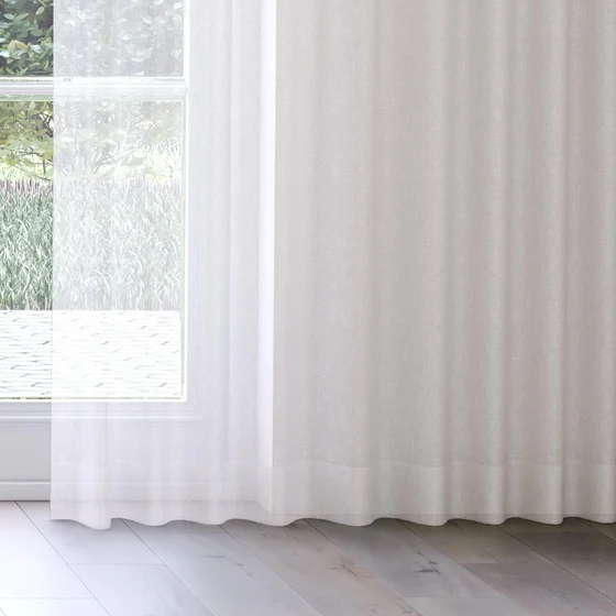 Photo of the fabric Tempest Linen swatch by Mokum. Use for Sheer Curtains. Style of Plain, Sheer