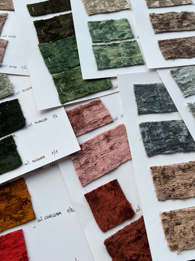 Textile colour swatches