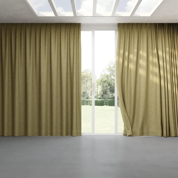 Photo of the fabric Bora Bora Seagrass swatch by Mokum FibreGuard. Use for Curtains, Upholstery, Accessory. Style of Plain, Texture