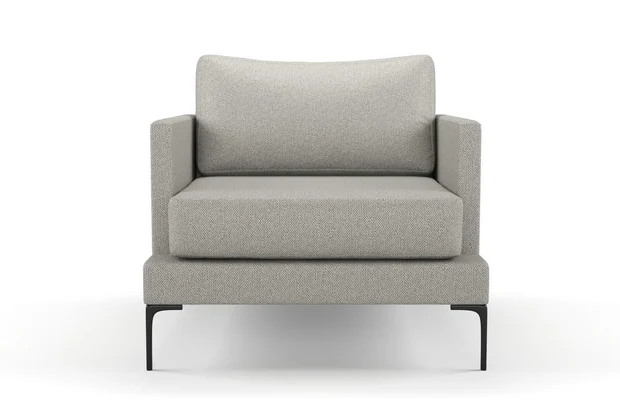 Photo of the fabric Palermo Dove Grey swatch by Mokum. Use for Upholstery, Accessory. Style of Plain, Texture