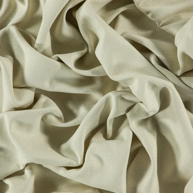 Photo of the fabric Domo Ivory swatch by Zepel. Use for Curtains, Upholstery, Accessory, Top of Bed. Style of Plain, Texture