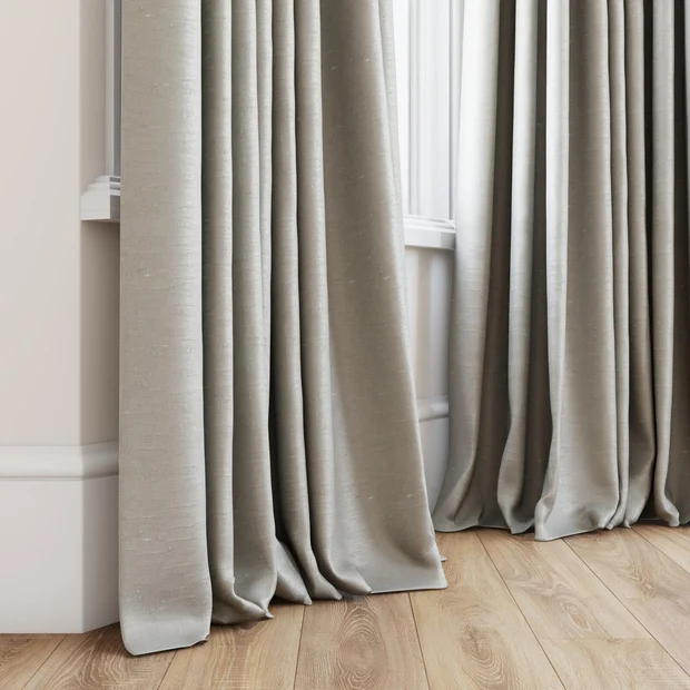 Photo of the fabric Silk Road Electric swatch by James Dunlop Essentials. Use for Curtains, Accessory. Style of Plain, Texture