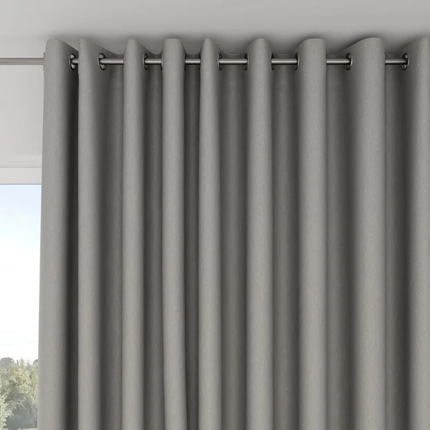 Photo of the fabric Infinite Birch swatch by Mokum. Use for Curtains, Upholstery, Accessory, Top of Bed. Style of Plain, Texture