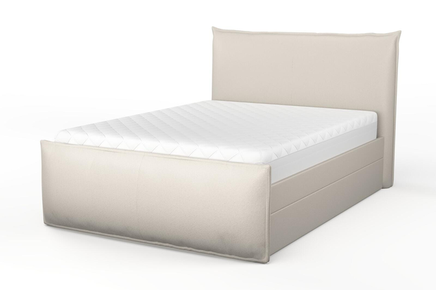 Photo of the fabric Epitome Eggshell swatch by Mokum. Use for Upholstery, Accessory. Style of Plain, Taffeta