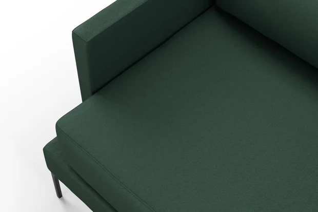 Photo of the fabric Como Juniper swatch by Mokum. Use for Upholstery, Accessory. Style of Plain, Texture