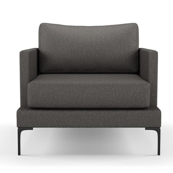 Photo of the fabric Palermo Granite swatch by Mokum. Use for Upholstery, Accessory. Style of Plain, Texture