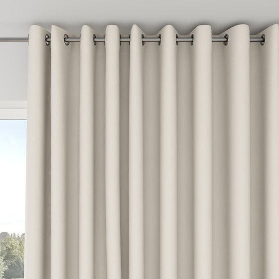 Photo of the fabric Satori Stonewash Oyster swatch by Mokum. Use for Curtains, Upholstery Light Duty, Accessory, Top of Bed. Style of Plain, Texture