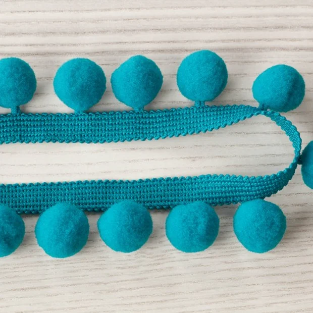 Photo of the fabric Pom Pom Braid Vn T79 03 swatch by Villa Nova. Use for Trim