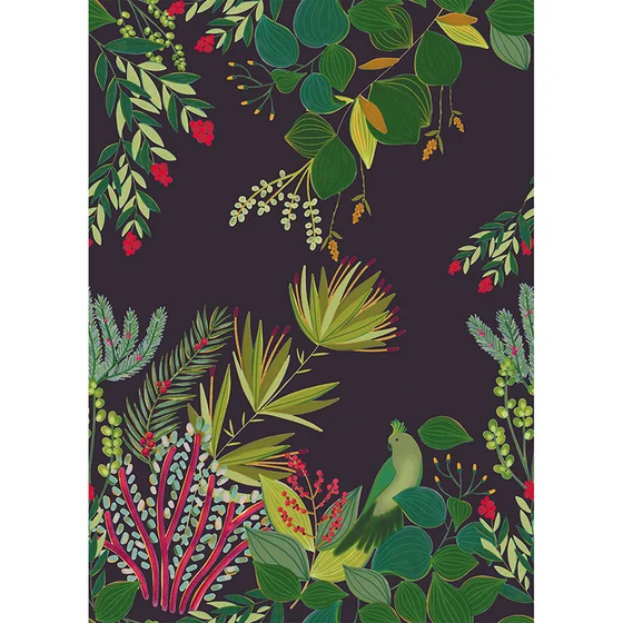 Photo of the fabric Cocka. Island Panel 10151 10151 91 38 swatch by Casadeco. Use for Wall Covering, Wall Panel/Mural