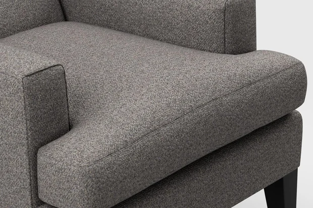 Photo of the fabric Atmosphere Granite swatch by James Dunlop FibreGuard. Use for Upholstery, Accessory, Top of Bed. Style of Plain, Texture