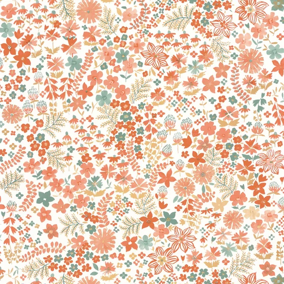 Photo of the fabric June Wallpaper 10186 30 73 swatch by James Dunlop. Use for Wall Covering. Style of Floral And Botannical