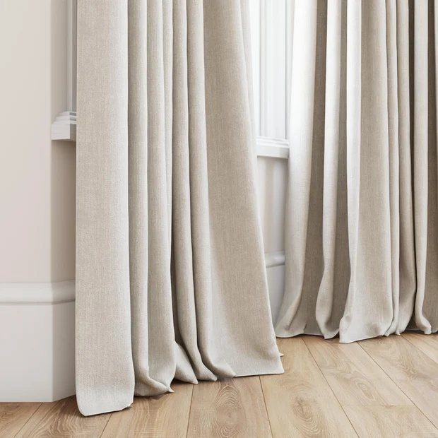 Photo of the fabric Effortless Crystal swatch by James Dunlop. Use for Curtains, Accessory. Style of Plain, Texture
