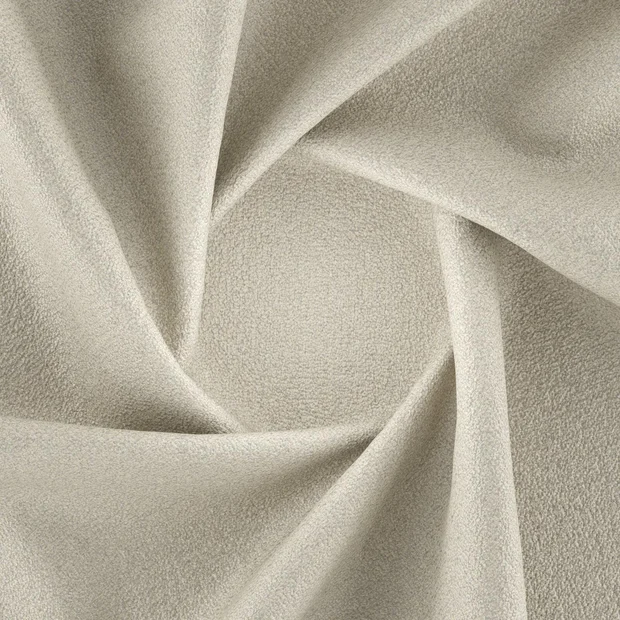 Photo of the fabric Kira Greige swatch by Zepel FibreGuard Outdoor. Use for Upholstery, Accessory, Top of Bed. Style of Plain, Texture