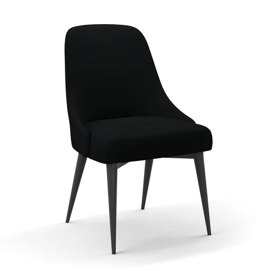 Photo of the fabric Supervio Onyx swatch by James Dunlop FibreGuard. Use for Upholstery, Accessory, Top of Bed. Style of Plain, Velvet