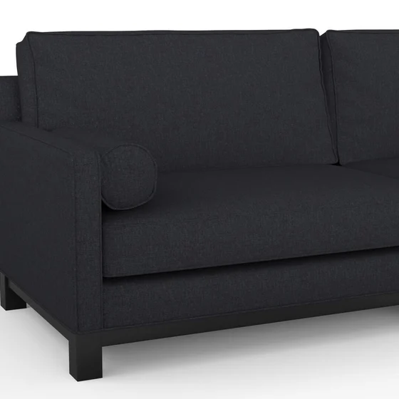 Photo of the fabric Newport Carbon swatch by James Dunlop. Use for Upholstery, Accessory. Style of Plain